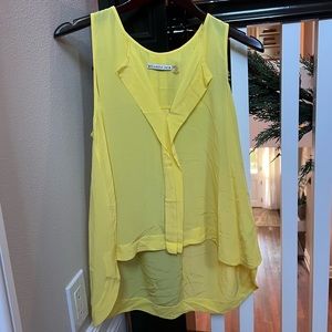 Alice and olivia yellow tank top